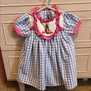 Blue and Pink Gingham Kids Dress